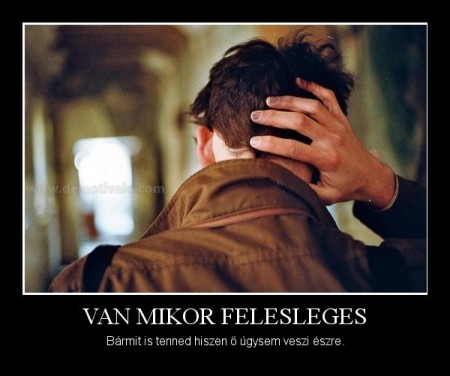 Van mikor felesleges...