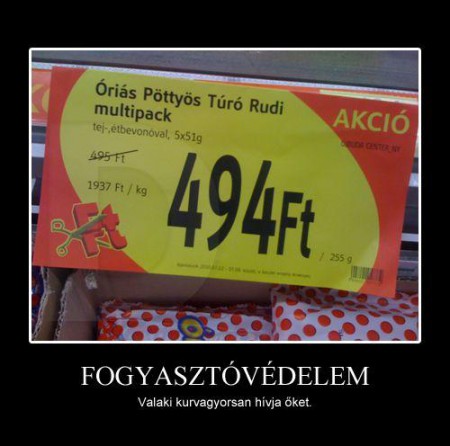 Fogyasztó védelem...