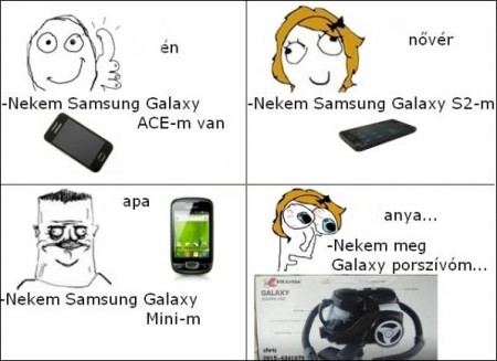 Kinek milyen Galaxy-ja van a családban? 